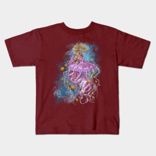 Mili Fay’s Jellyfish, Hippie, Inquisitive Mermaid Kids T-Shirt